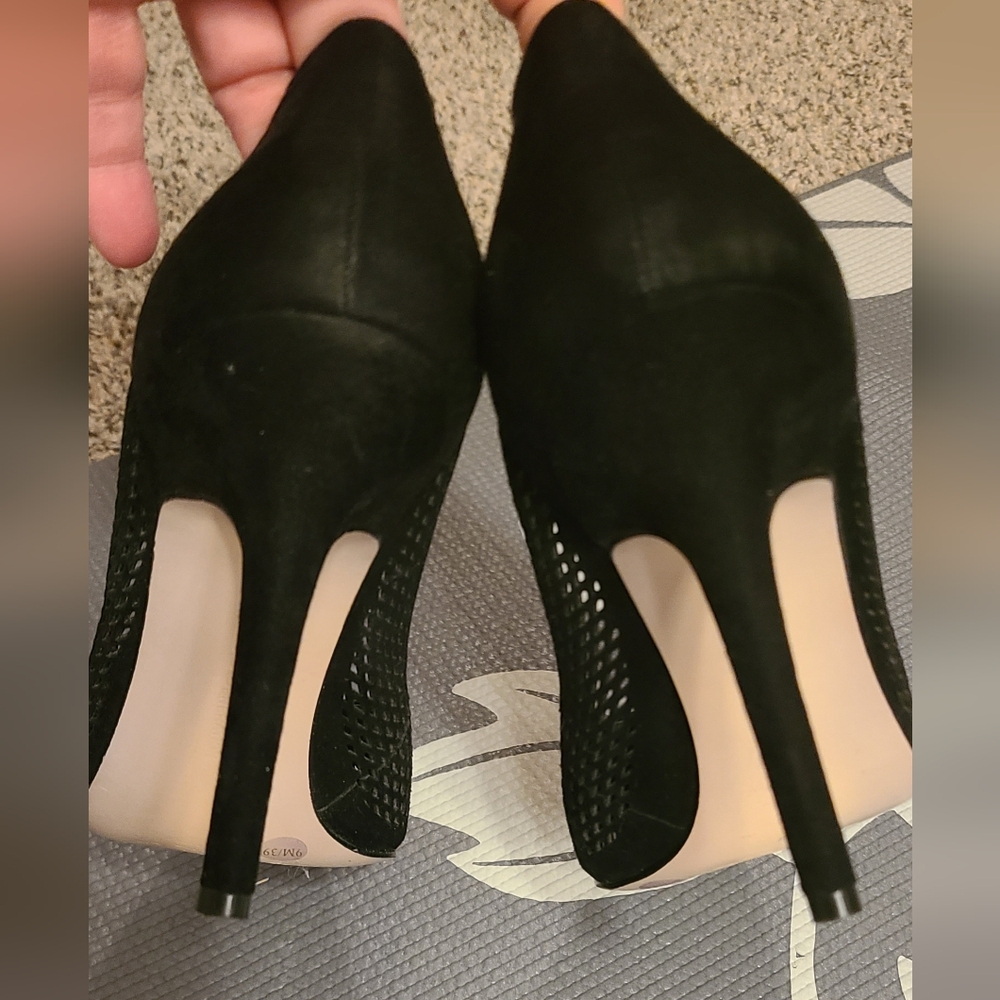 BCBGeneration Black Mesh Heels - Picture 4 of 5